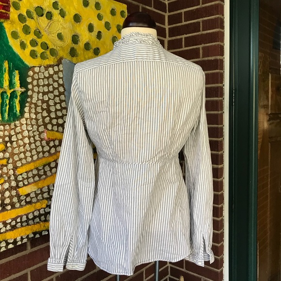 J. Crew Stripe Popover Longsleeve Top - Picture 5 of 7